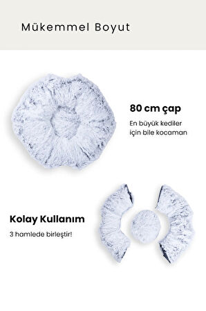 Simit Peluş Kedi Tüneli - Peluş Kedi Yatağı