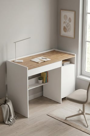 Burky + Öğrenci Çalışma Masası – Modern, Raflı ve Fonksiyonel Tasarım