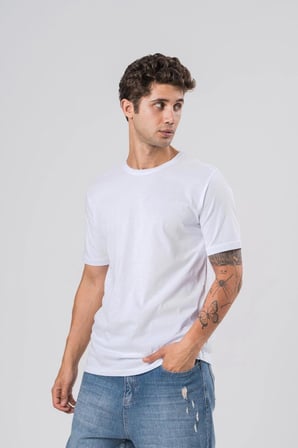 Coal Ci̇Ty Erkek Beyaz Oversize %100 Pamuk Basic T Shirt