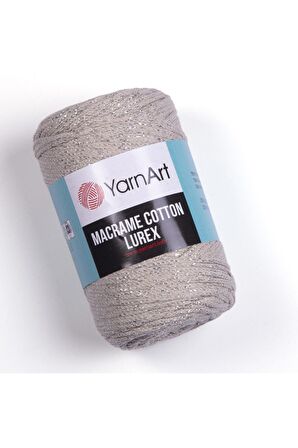 Macrame Cotton Lurex - Simli Makrome El Ör Koyu Krem-725