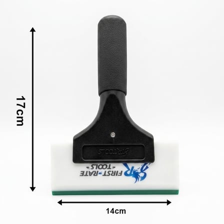 Profesyonel Yumuşak Saplı Silikon Su Çekçek Ragle Cam Filmi Çekme Uygulama Aparatı 14x17 cm Yeşil Beyaz