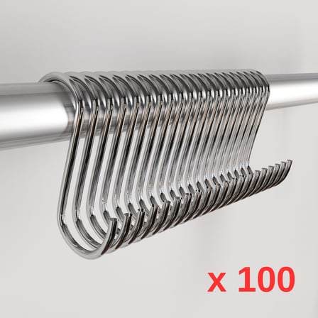 100'lü 8 Cm Mutfak Kanca, S Kanca, Tel Pano Kanca, Metal Kanca, Makrome Kanca