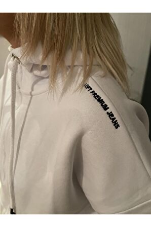 Lft Fermuarlı Kapüşonlu Sweatshirt