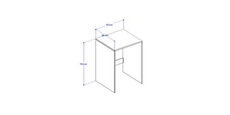 Çamaşır Makinesi Dolabı 001 - Atlantik Çam