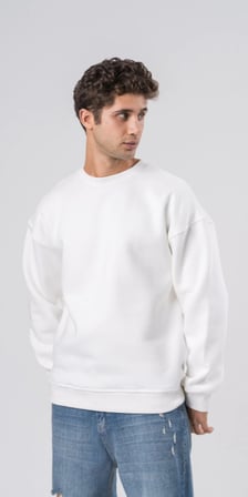 COAL CİTY Erkek Regular Fit Organik Pamuklu 3 İp Şardonlu O Yaka Siyah Sweatshirt