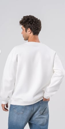 COAL CİTY Erkek Regular Fit Organik Pamuklu 3 İp Şardonlu O Yaka Siyah Sweatshirt