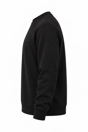 COAL CİTY Erkek Siyah 3 İplik Şardonlu Oversize Sweatshirt