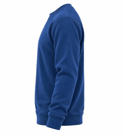 COAL CİTY Erkek Siyah Kadife Dokulu Bisiklet Yaka Oversize Sweatshirt