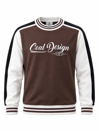 COAL CİTY Erkek Detaylı Retro Kolej Sweatshirt