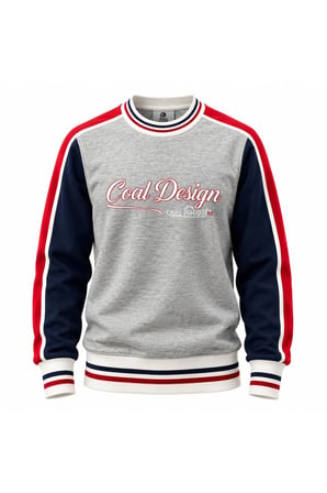Coal Ci̇Ty Erkek Detayli Renk Bloklu Sifir Yaka Sweatshirt
