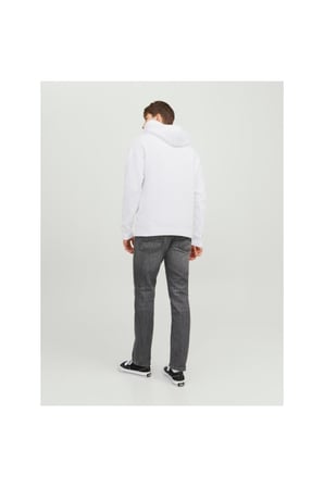 JACK&JONES JJESTAR JJ SWEAT HOOD NOOS BEYAZ