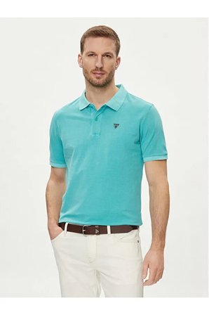 GUESS Erkek Polo Yaka Pike Pamuklu Kısa Kollu T-Shirt F3GP00K9WF1