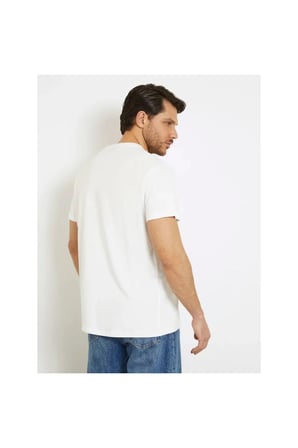 GUESS  Erkek Ejderha Baskılı Bisiklet Yaka Pamuklu Kısa Kollu T-Shirt M4GI21K8FQ4