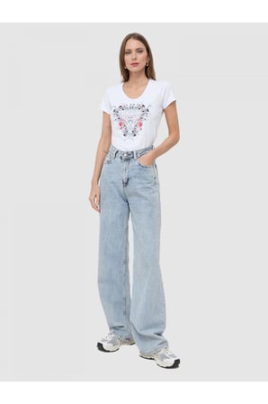 GUESS Flowers Triang Kadın Slim Fit T-shirt W4RI38J1314