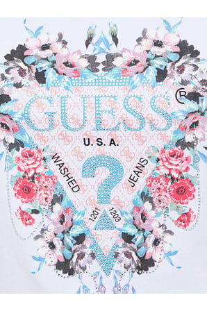 GUESS Flowers Triang Kadın Slim Fit T-shirt W4RI38J1314