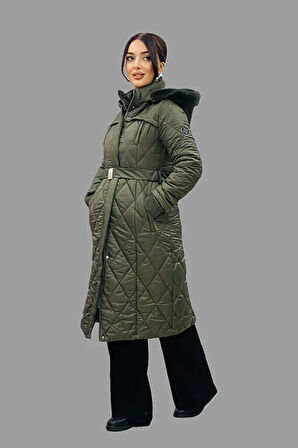 KAYRA Dik Yaka Fermuar Detaylı Kapitoneli Anorak Mont 27309