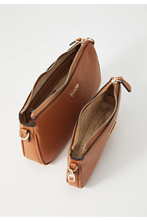 GUESS Logolu İki Parçalı Noelle Suni Deri Omuz Çantası  HWZG9672710