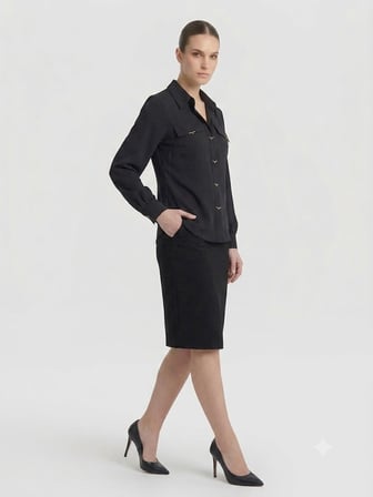 DOSSO DOSSİ OF WHİTE Aksesuar Detaylı Bluz 1426