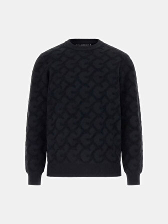 GUESS Kabartma Jakarlı Logolu Triko Kazak M5BR19Z0470