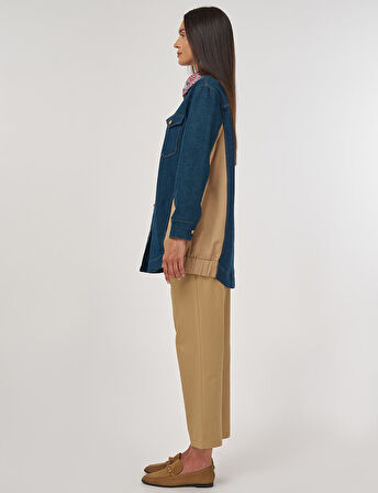 KAYRA Jakarlı Denim Ceket 13020