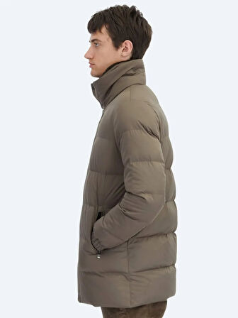 KİP Vizon Dik Yaka Casual Dokuma Kaban KBN-332-26k