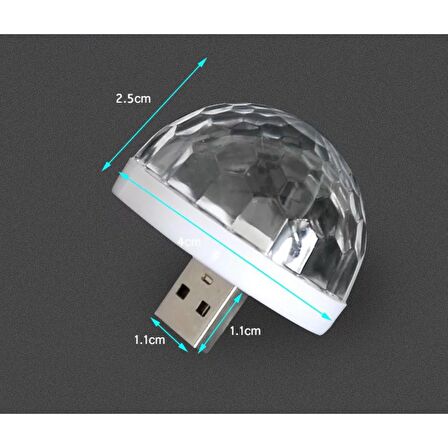 Mini Dj Sese Duyarlı Led Usb Disco Lambası