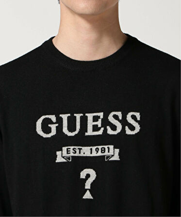 GUESS Hammond Erkek Siyah Yün Karışımlı M5YR00Z0122