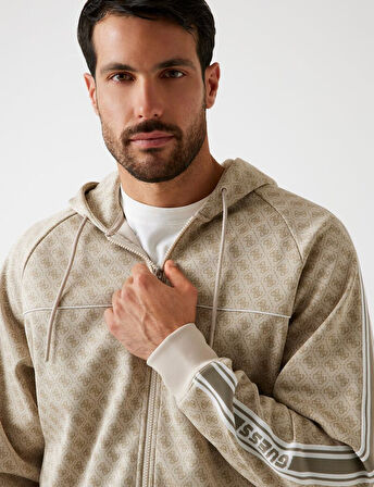 GUESS 4G Logolu Tam fermuarlı Sweatshirt Z5BQ13K2042