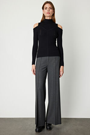 ON TRİKO Omuzları Açık Triko Kazak  60398-26k