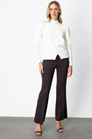 ON TRİKO Dik Yaka Düğme Detaylı Kazak 65331