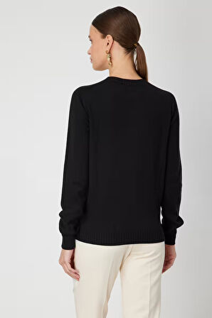 ON TRİKO Örgülü Sıfır Yaka Triko Kazak 69313