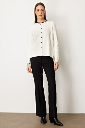 Fırfır Detaylı Triko Kazak 65368-26k