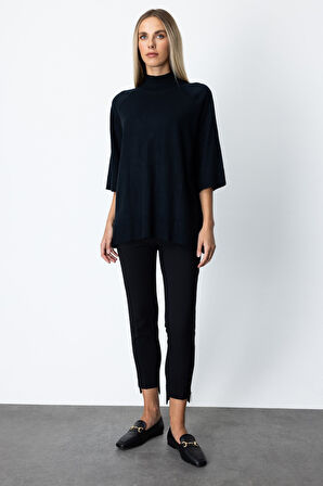 ON TRİKO Arkası Düğmeli Truvakar Kol Kazak 65310