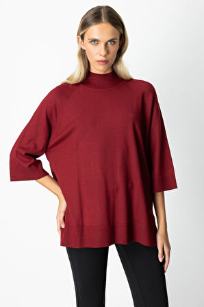 ON TRİKO Arkası Düğmeli Truvakar Kol Kazak 65310