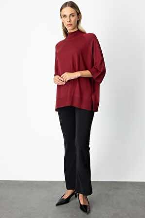 ON TRİKO Arkası Düğmeli Truvakar Kol Kazak 65310