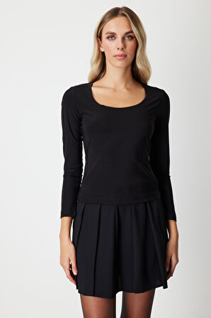 ON TRİKO U Yaka Basic Bluz 61386