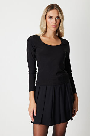 ON TRİKO U Yaka Basic Bluz 61386