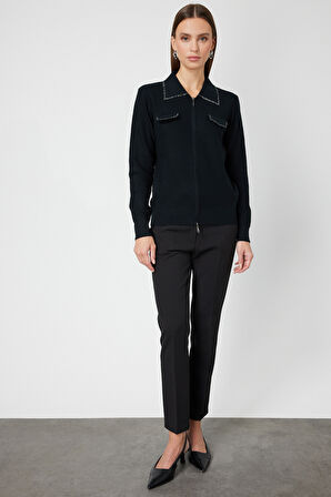 ON TRİKO Taş İşlemeli Triko Hırka 65926