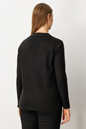 ON TRİKO İnci Detaylı Polo Yaka Triko Kazak 63381-26k