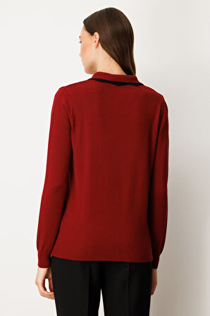 ON TRİKO Yakası Aksesuar Detaylı Triko Kazak 65363-26k