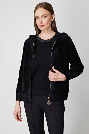 ON TRİKO Kapak Cepli Peluş Hırka 60936-26k