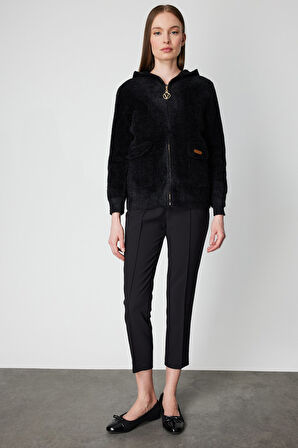 ON TRİKO Kapak Cepli Peluş Hırka 60936-26k