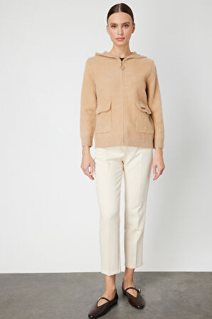 ON TRİKO Kapak Cepli Peluş Hırka 60936-26k