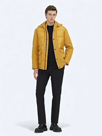  Regular Fit Kapüşonlu Casual Dokuma Mont MNT-854-26K