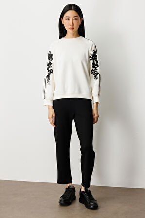 ON TRİKO Kolları İşlemeli Sweat 66323-26k