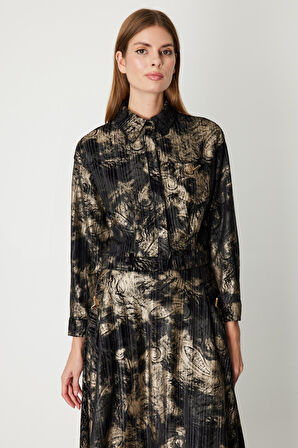 ON TRİKO Desenli Crop Ceket 66536-26K