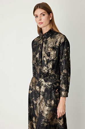 ON TRİKO Desenli Crop Ceket 66536-26K