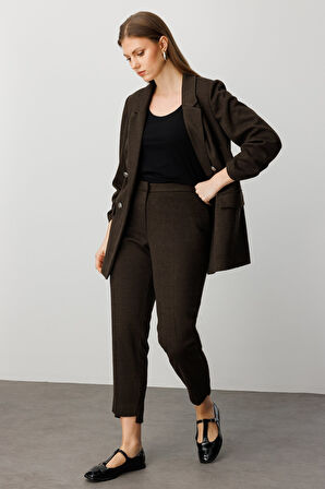 EKOL Yüksek Bel Dar Paça Pantolon5589-26k