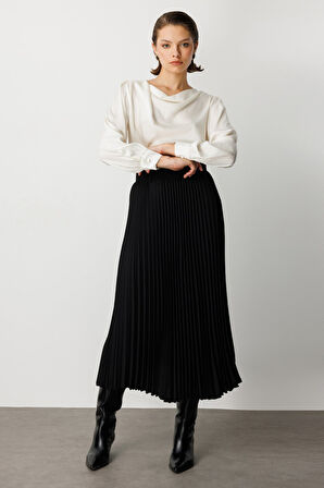 EKOL Piliseli Maxi Etek 2101-26k