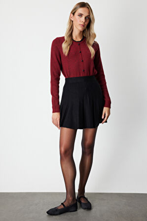 ON TRİKO Piliseli Mini Triko Etek 60203-26k